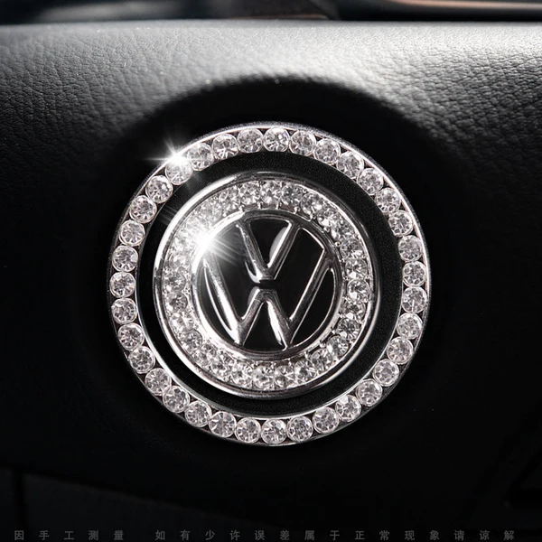 Anneau décoratif scintillant pour bouton de démarrage de voiture