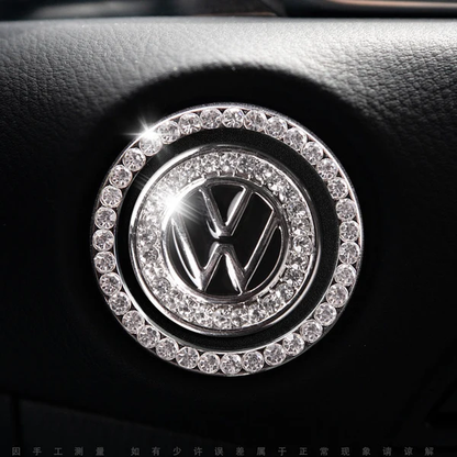 Anneau décoratif scintillant pour bouton de démarrage de voiture