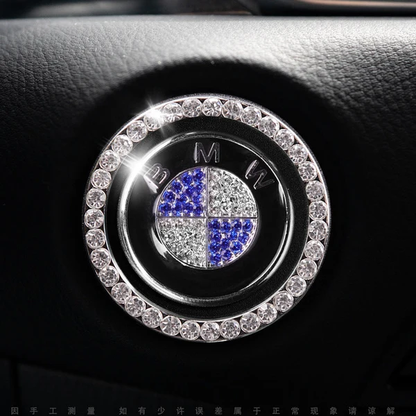 Anneau décoratif scintillant pour bouton de démarrage de voiture