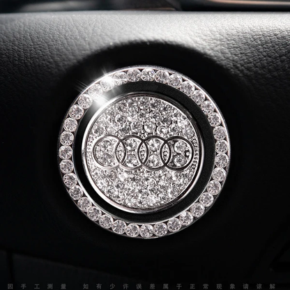 Anneau décoratif scintillant pour bouton de démarrage de voiture