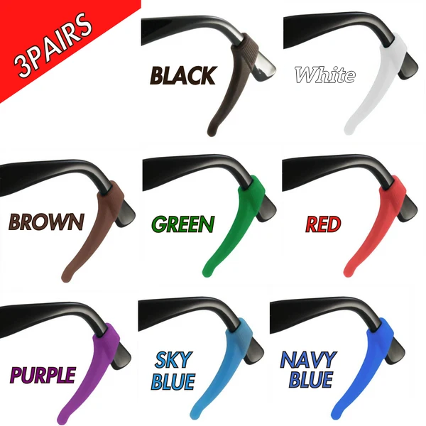 Crochets d'oreille antidérapants en silicone pour lunettes – Embouts de maintien pour branches de lunettes