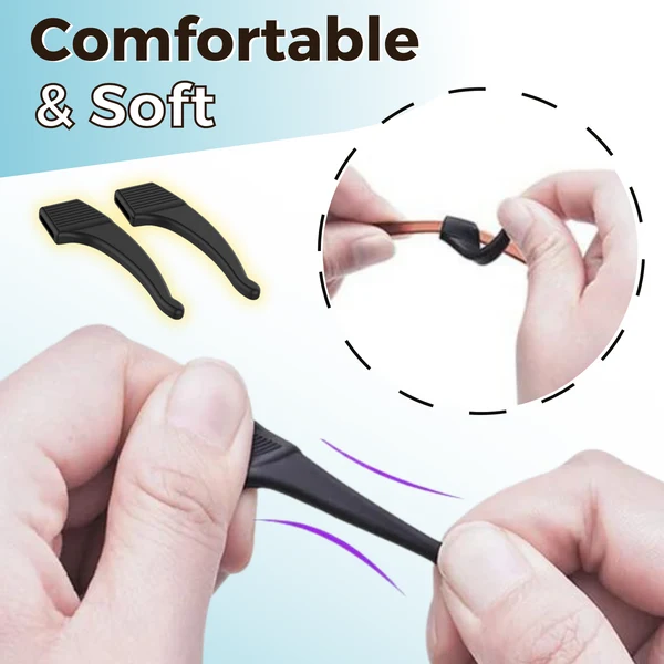 Crochets d'oreille antidérapants en silicone pour lunettes – Embouts de maintien pour branches de lunettes
