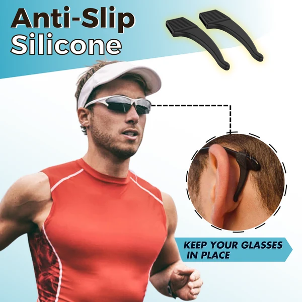 Crochets d'oreille antidérapants en silicone pour lunettes – Embouts de maintien pour branches de lunettes