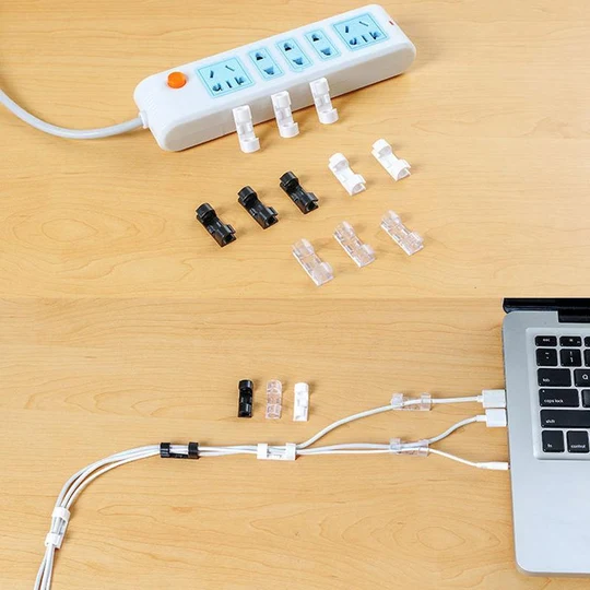 Clips pour câbles auto-adhésifs – Range-câbles pratique et facile pour bureau et maison