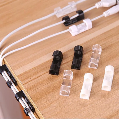 Clips pour câbles auto-adhésifs – Range-câbles pratique et facile pour bureau et maison