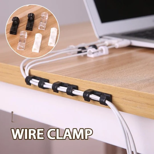 Clips pour câbles auto-adhésifs – Range-câbles pratique et facile pour bureau et maison