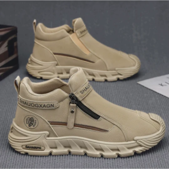Chaussures de randonnée pour hommes avec fermeture éclair latérale – Chaussures durables pour l'outdoor et le trekking
