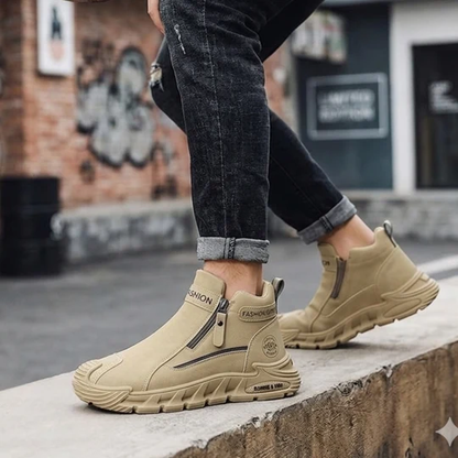 Chaussures de randonnée pour hommes avec fermeture éclair latérale – Chaussures durables pour l'outdoor et le trekking