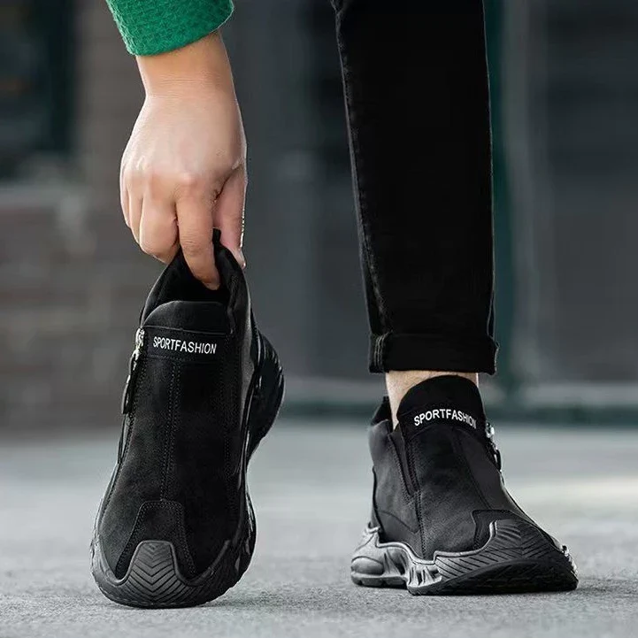 Chaussures de randonnée pour hommes avec fermeture éclair latérale – Chaussures durables pour l'outdoor et le trekking