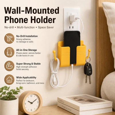 Support mural adhésif pour téléphone portable – Support de téléphone mural sans perçage