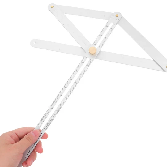 Règle de précision : Rapporteur d'angle professionnel multi-angles pour la construction