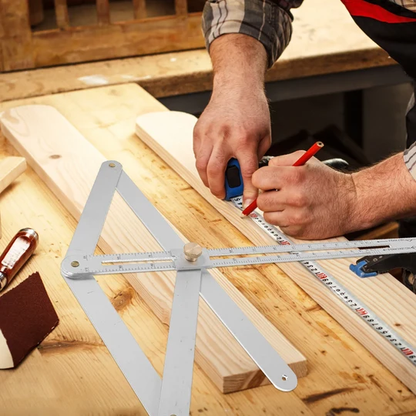 Règle de précision : Rapporteur d'angle professionnel multi-angles pour la construction