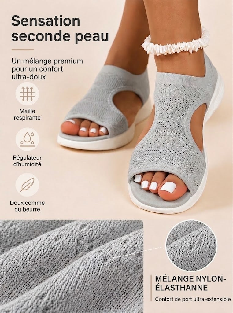 Sandales plates confortables et respirantes