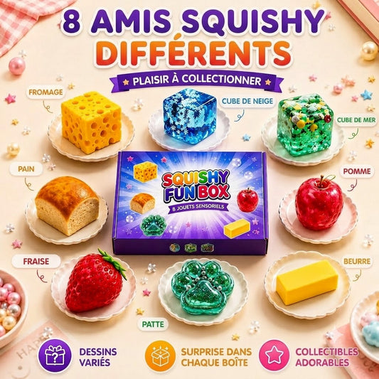 Boîte Squishy Drôle & Mignonne – Le best-seller populaire de la boîte mystère magique !