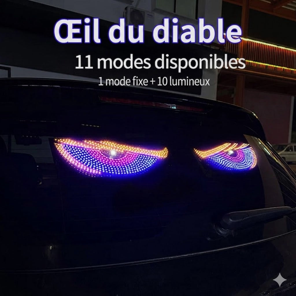 Yeux de Démon LED pour Pare-brise de Voiture