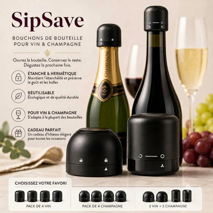 SipSave – Bouchons pour vin et champagne