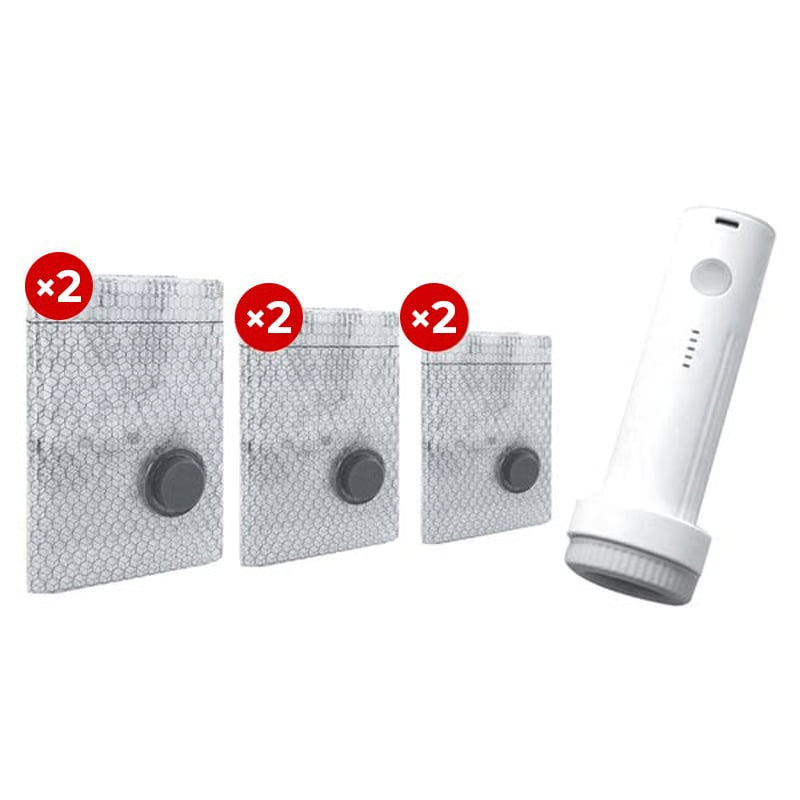 Set de sacs de voyage sous vide sans fil – Sacs de compression avec pompe électrique