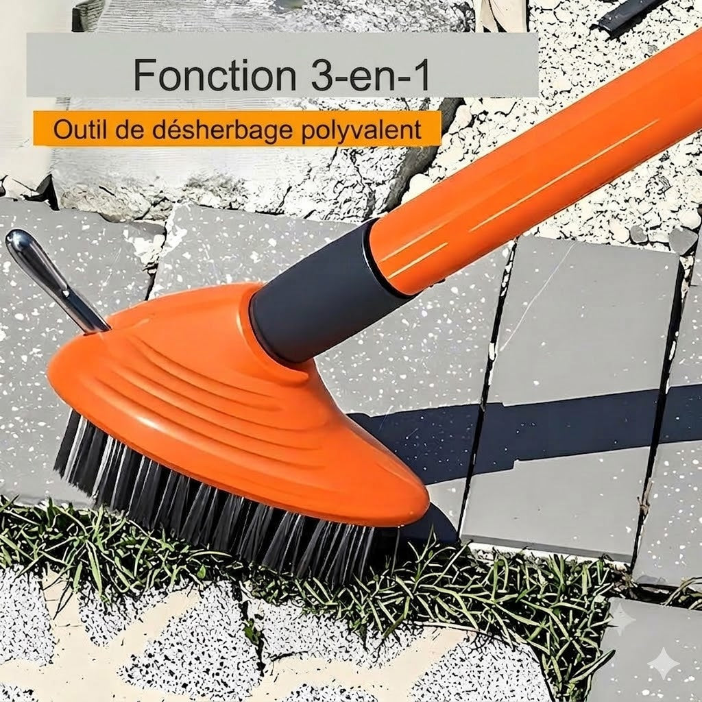 🧹Kit de brosses à joints pour carrelage – Outil de jardin 3-en-1 pour terrasse et allée