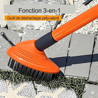 🧹Kit de brosses à joints pour carrelage – Outil de jardin 3-en-1 pour terrasse et allée