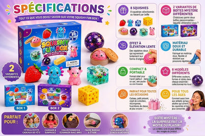 Boîte Squishy Drôle & Mignonne – Le best-seller populaire de la boîte mystère magique !