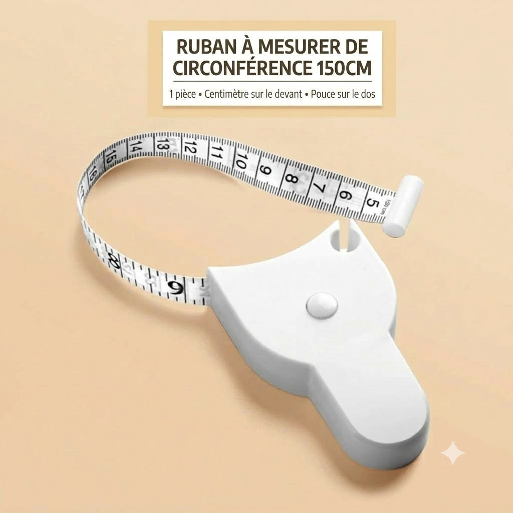 Mètre ruban corporel 3D rétractable automatique – Pour une mesure précise de la taille, des hanches, de la poitrine et des bras