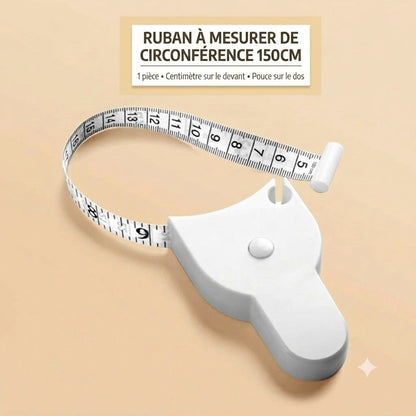 Mètre ruban corporel 3D rétractable automatique – Pour une mesure précise de la taille, des hanches, de la poitrine et des bras