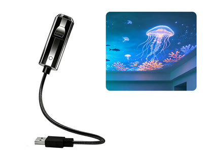 🔌 Veilleuse projecteur d'étoiles et d'océan HD Plug-and-play 🥳⭐