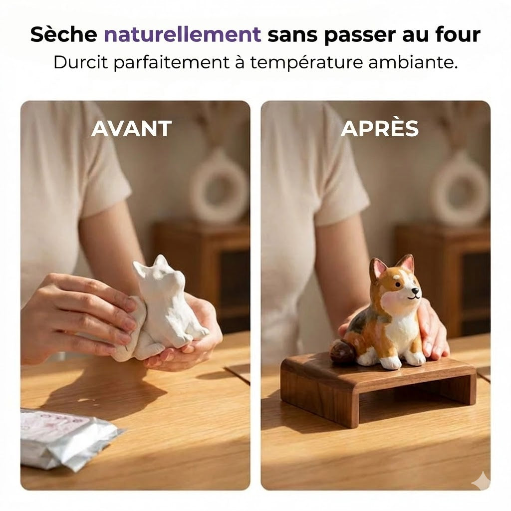 Set d'argile autodurcissante