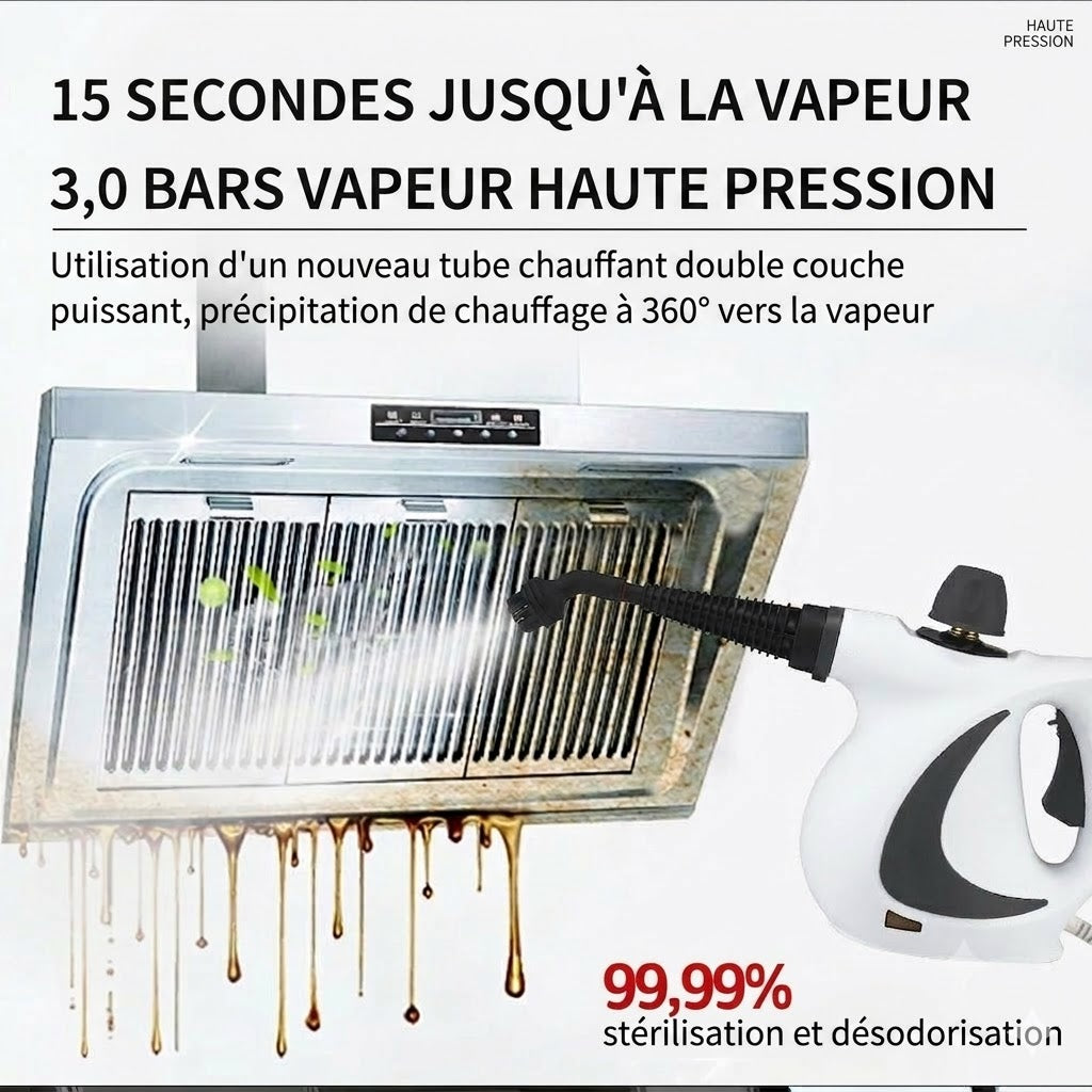 Nettoyeur vapeur – Nettoyeur vapeur à main puissant pour un nettoyage en profondeur