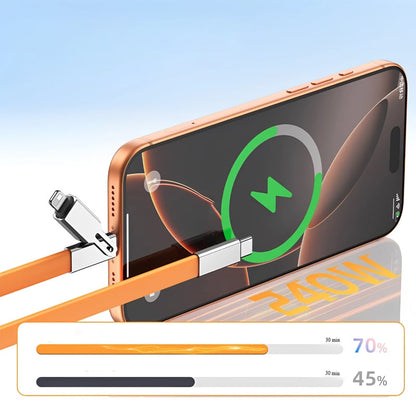 Câble USB-C 240W Ultra Puissant - Tête Pivotante à 360°