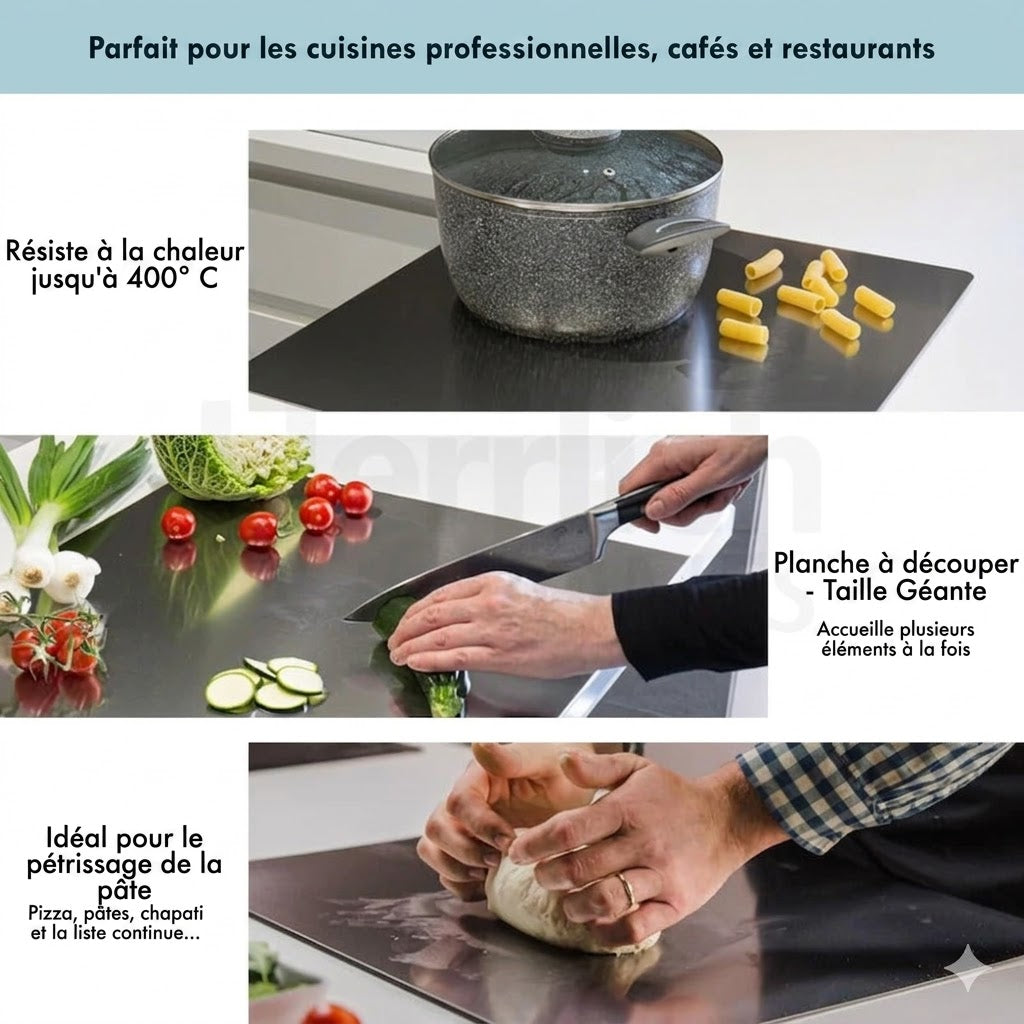 Planche à découper en inox pour plan de travail