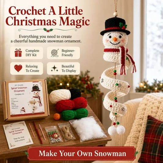 Commencez à crocheter votre bonhomme de neige en spirale dès maintenant !