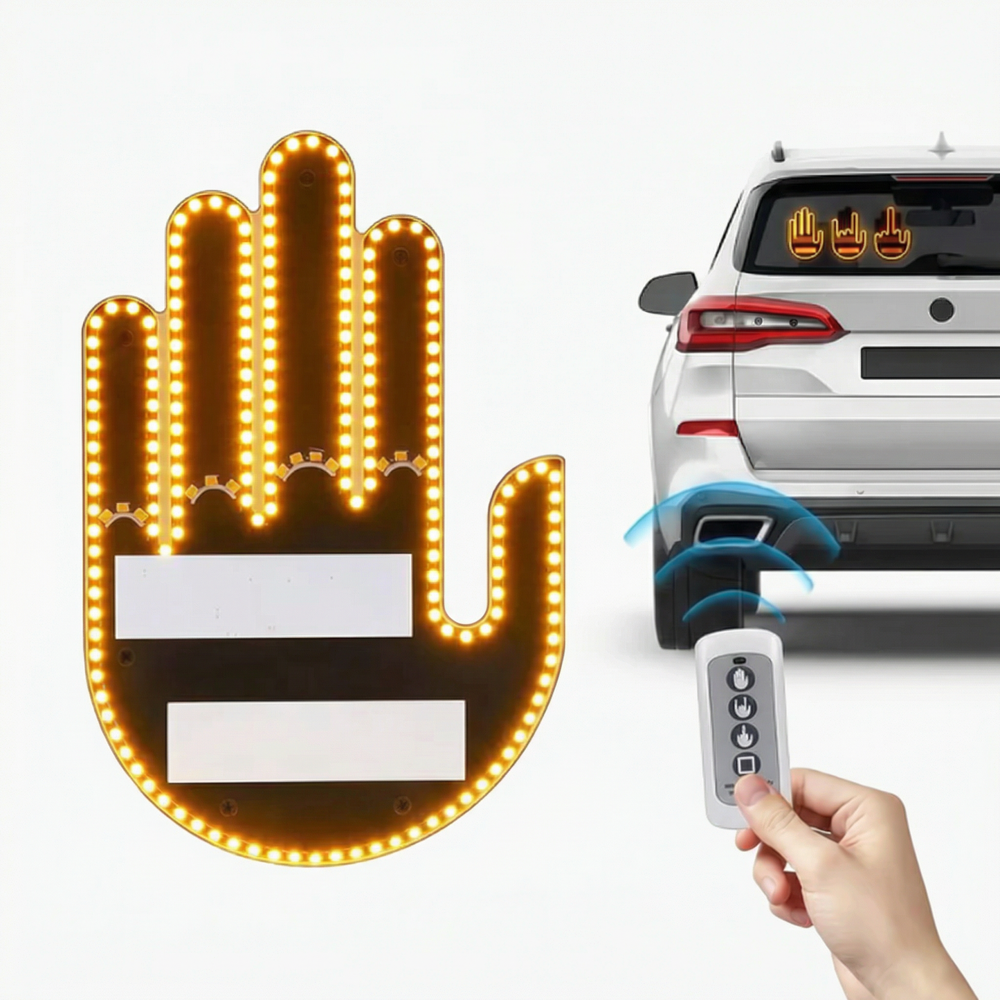 Feux de voiture LED en forme de main
