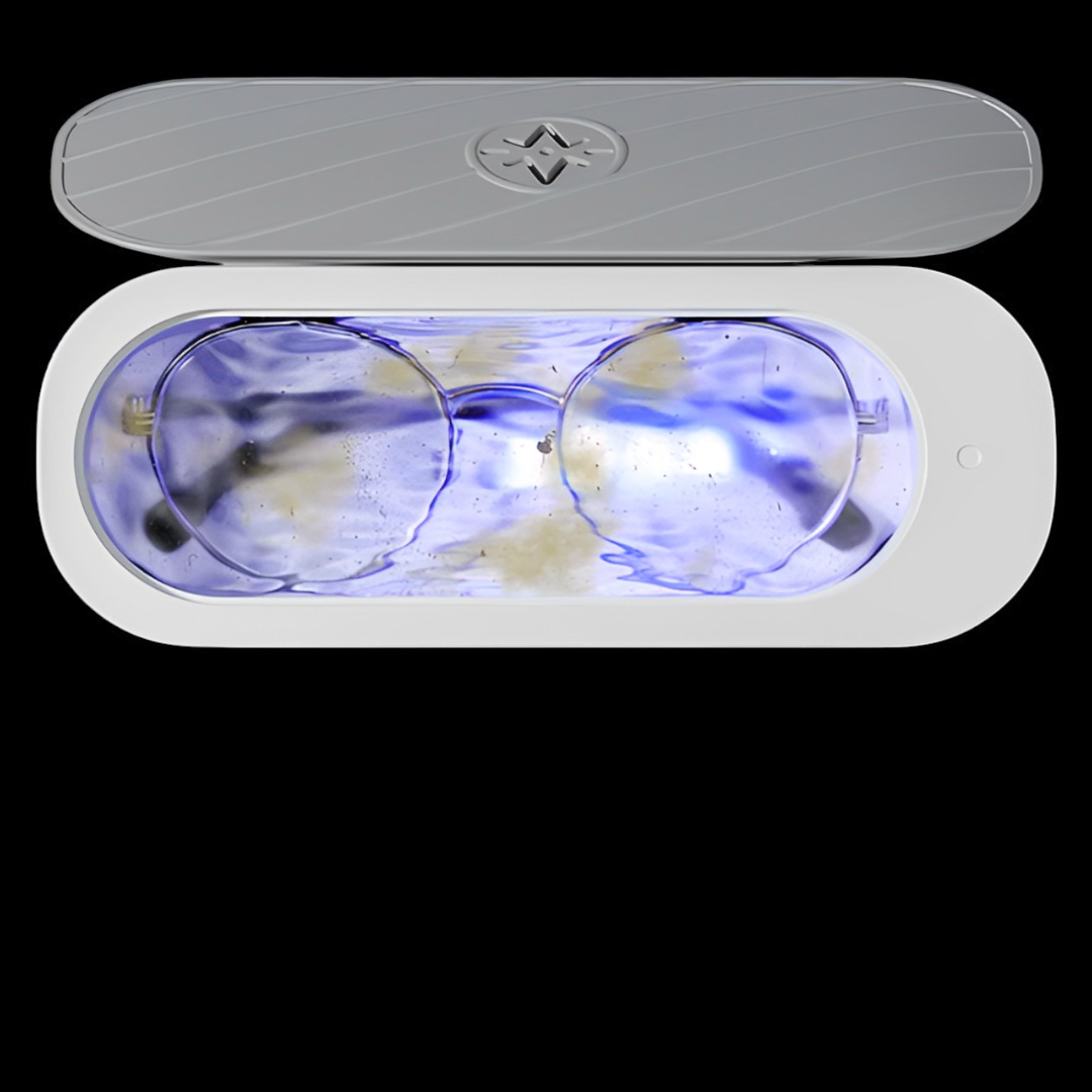 Clearzy™ Nettoyeur à Ultrasons pour Lunettes et Bijoux - Bac de Nettoyage Professionnel (Convient aussi aux prothèses dentaires)