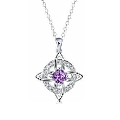 Collier Nœud de Sorcière Mystique avec Pierre de Naissance