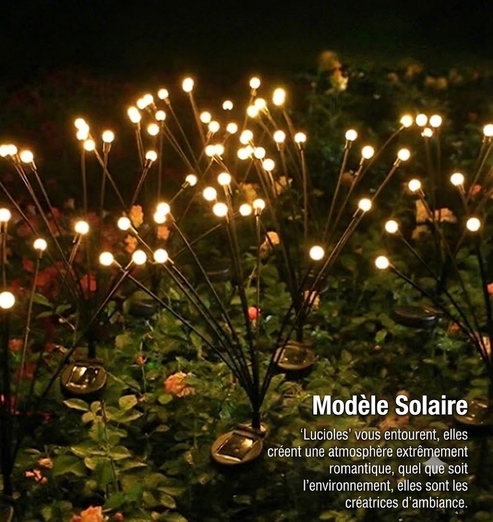 Lampes de jardin solaires lucioles