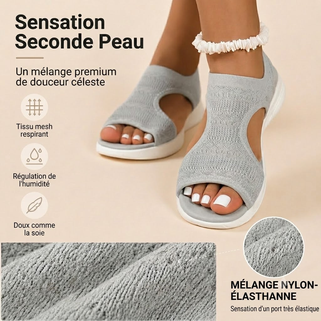 Sandales plates confortables et respirantes