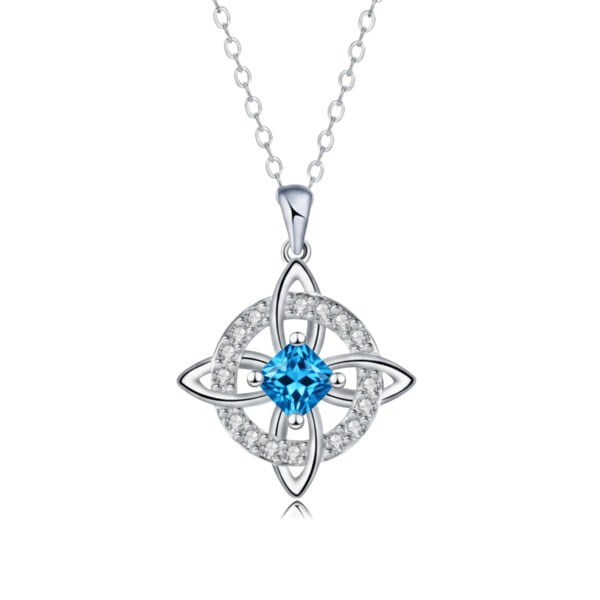 Collier Nœud de Sorcière Mystique avec Pierre de Naissance