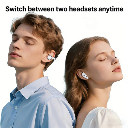 Écouteurs Bluetooth sans fil 2-en-1 avec crochets d'oreilles et embouts – 30 heures d'autonomie