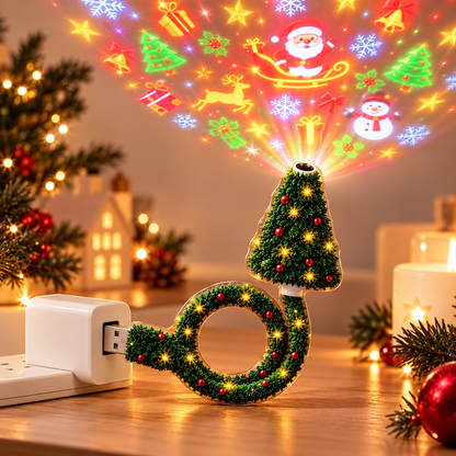 Projecteur de Noël HD USB – Créez une ambiance féerique de Noël en un clin d'œil