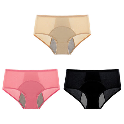 Culotte de règles étanche à taille haute avec protection avant et arrière – Protection efficace contre les fuites latérales