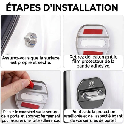 Coussin de protection haut de gamme pour serrure de portière de voiture | Lot de 4
