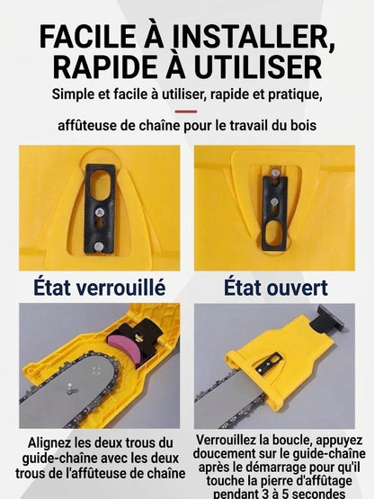 Affûteuse de tronçonneuse compacte