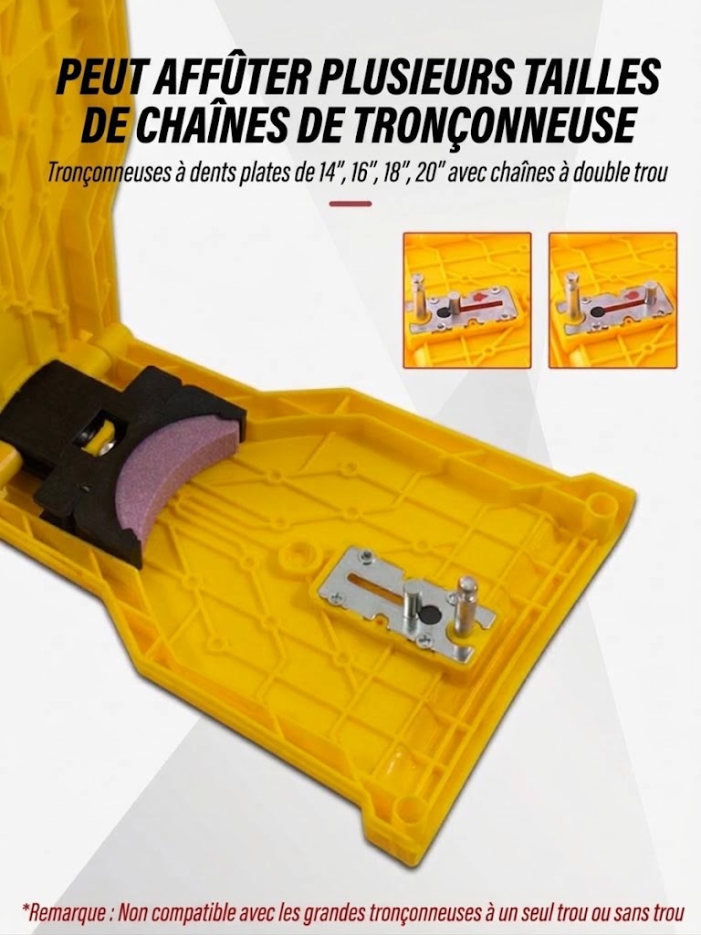 Affûteuse de tronçonneuse compacte
