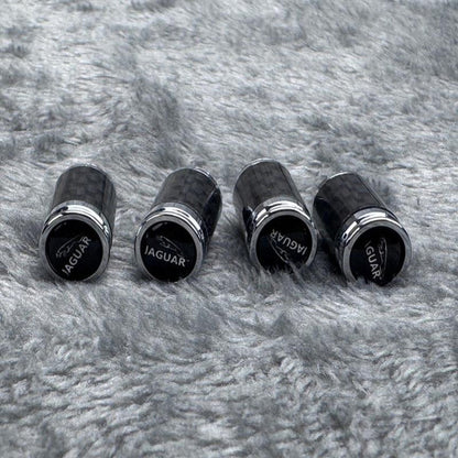 Kit de Bouchons de Valve Carbone de Luxe – Look Fibre de Carbone – Universel pour voiture, moto et vélo – Protection de roue sportive – [Lot de 4]