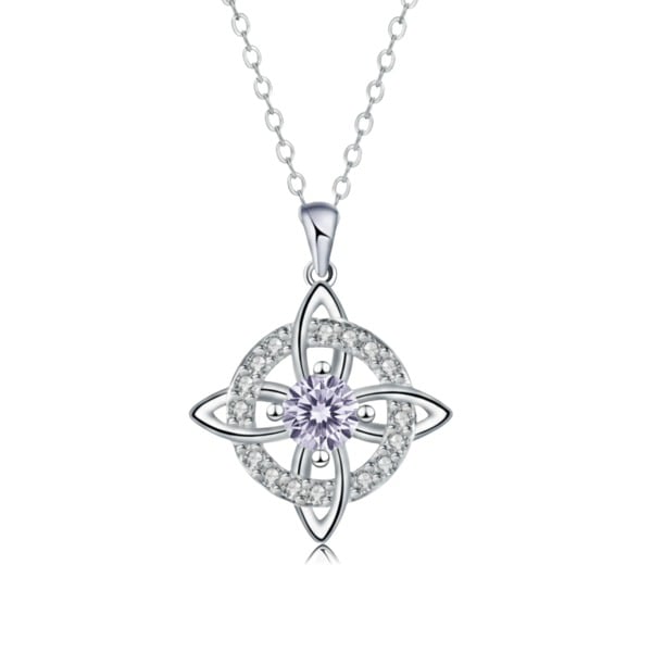 Collier Nœud de Sorcière Mystique avec Pierre de Naissance