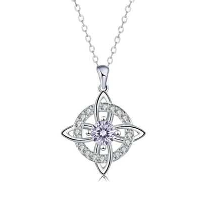 Collier Nœud de Sorcière Mystique avec Pierre de Naissance