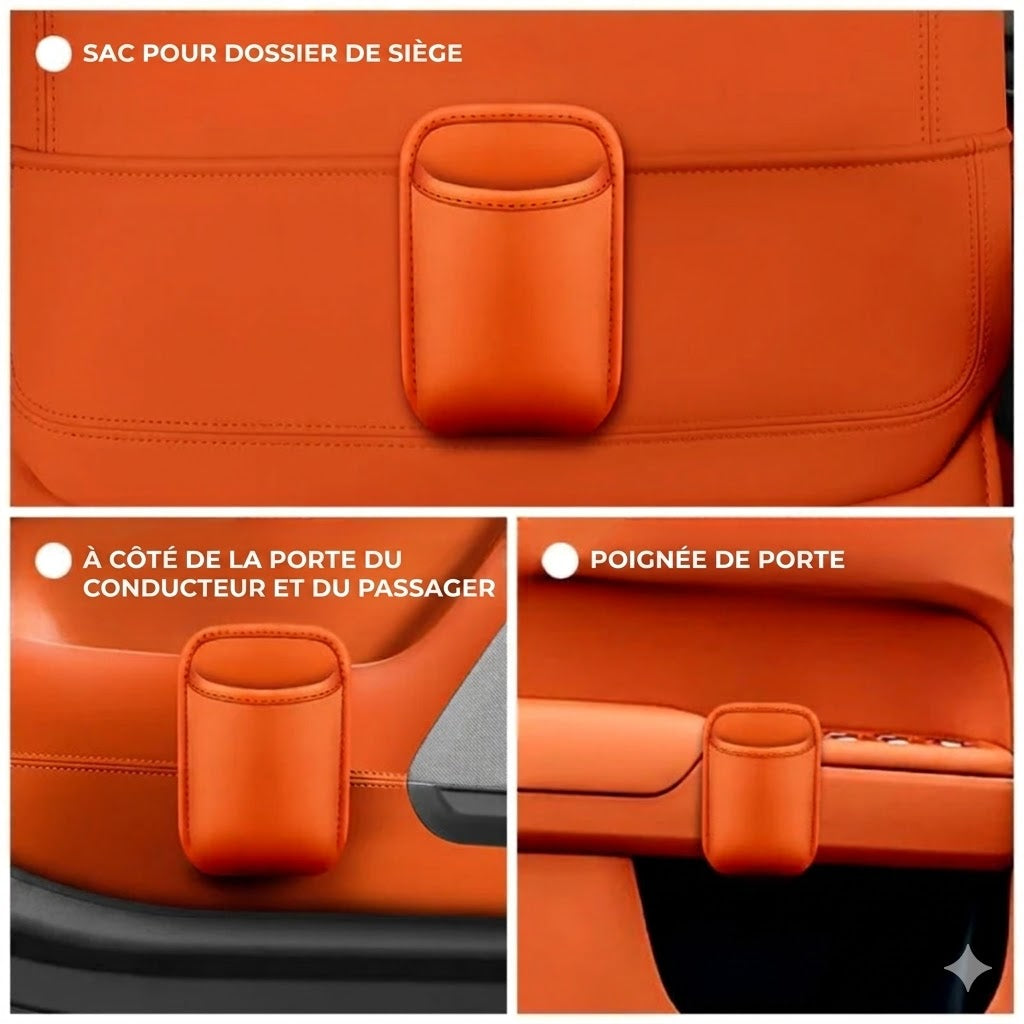 Porte-gobelet de voiture en cuir 2-en-1