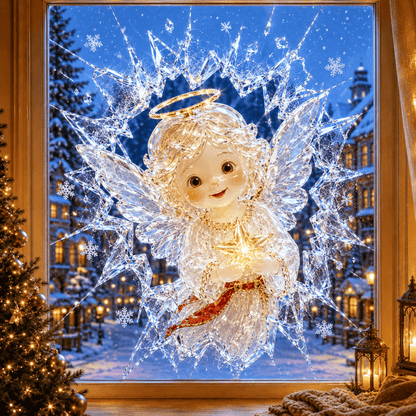 Sticker de Noël 3D effet vitre brisée