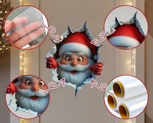 Autocollant mural Père Noël